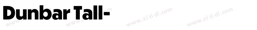 Dunbar Tall字体转换